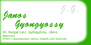 janos gyongyossy business card